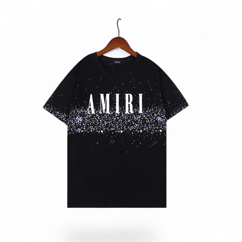 Playera Amiri Efecto Brillos Degradado Streetwear de Lujo
