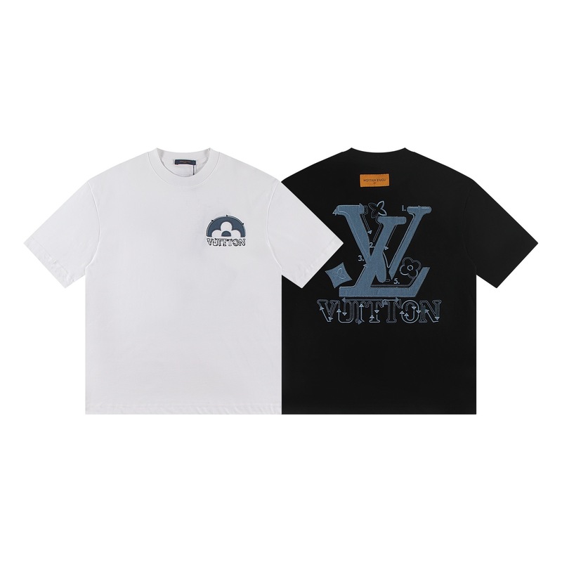 Playera Louis Vuitton LV Logo Azul con Detalle Gr�fico