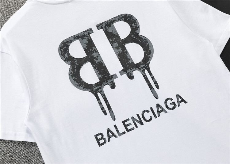 Playera Balenciaga Logo BB Efecto Pintura Goteada